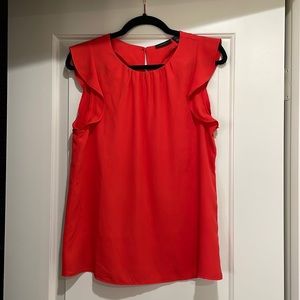 HALOGEN ruffle tank top